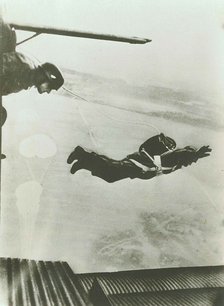 Junkers Ju 52 during a parachute drop. (Courtesy of Dimitri Galon)